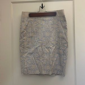 Beige pencil skirt